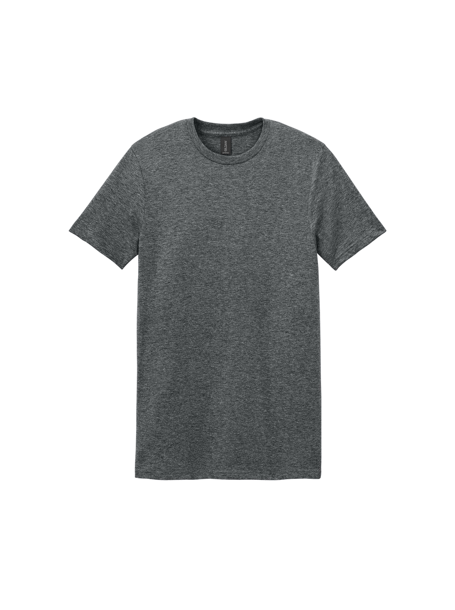 Heather Dark Grey core tee, front view