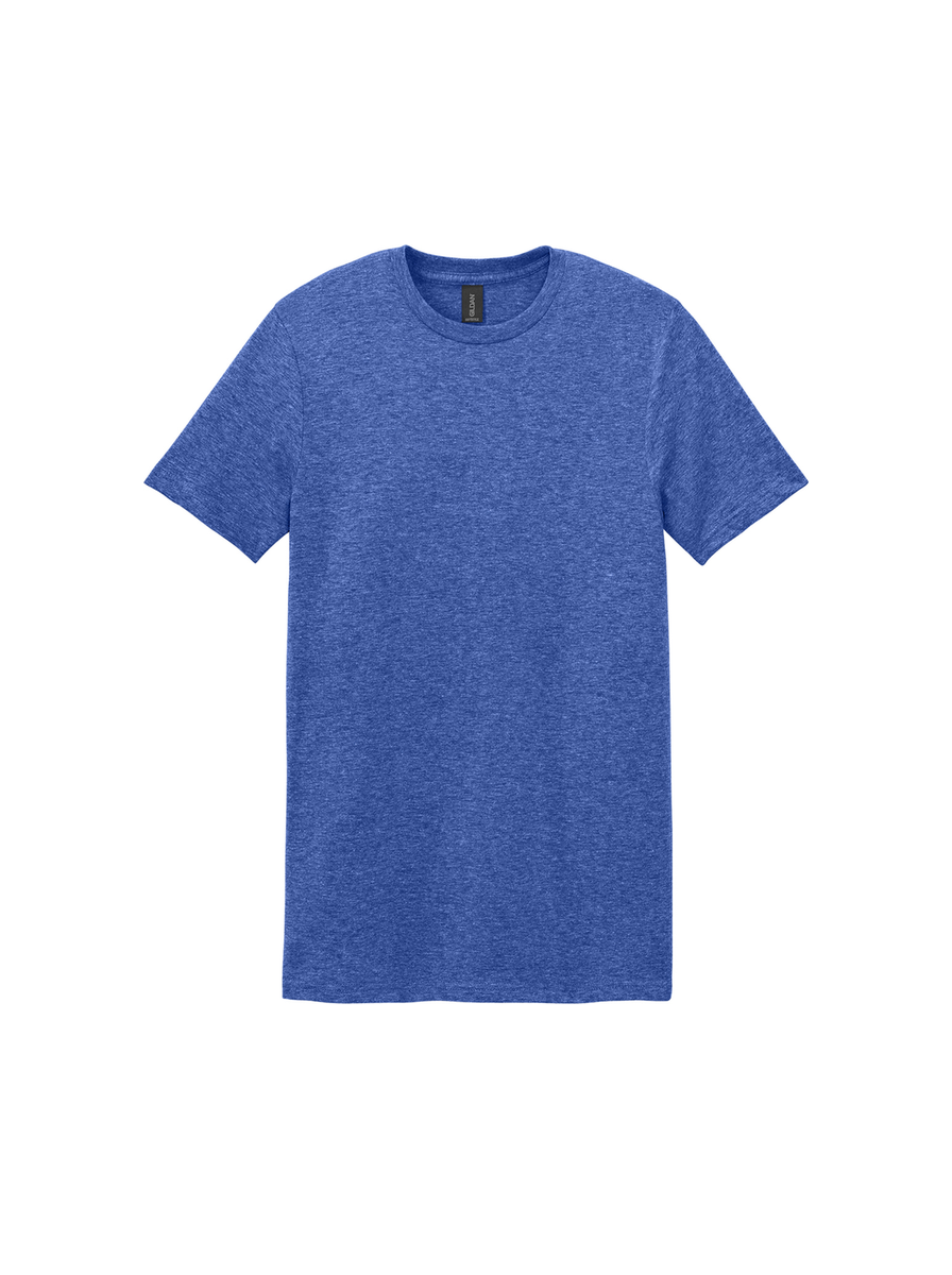 Heather Royal core tee, front view