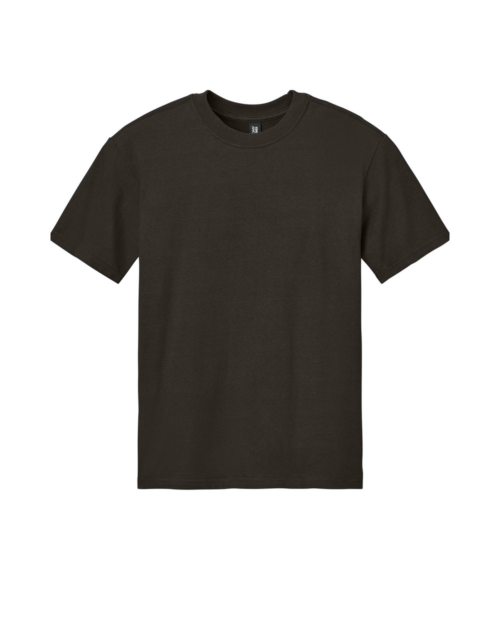 Dark Chocolate signature tee, oversized fit, front view