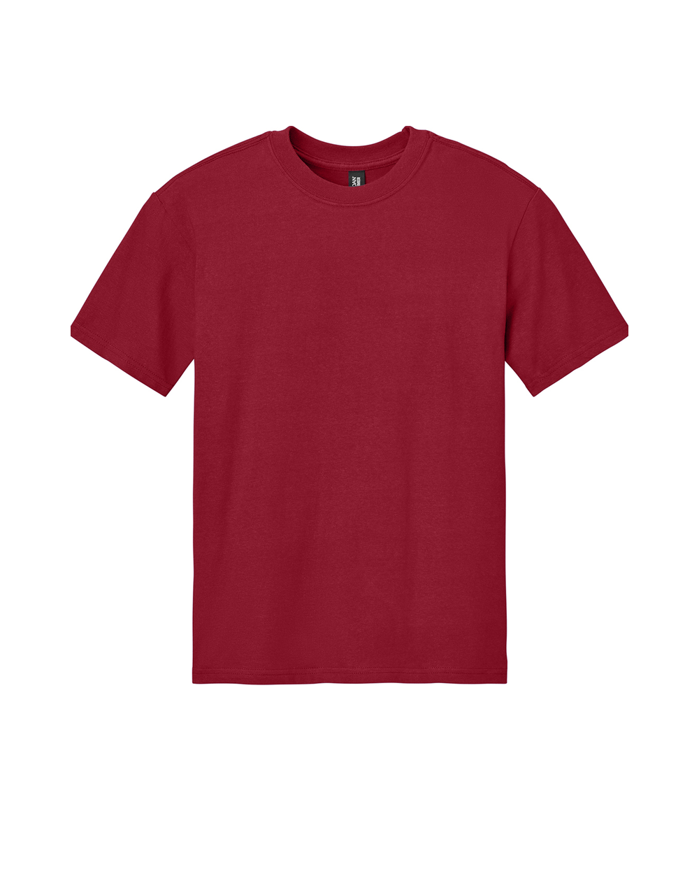 Cherry Red signature tee, oversized fit, front view
