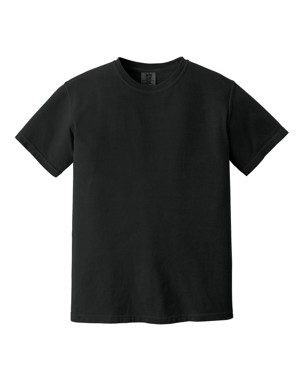 Black heritage tee, standard fit, front view