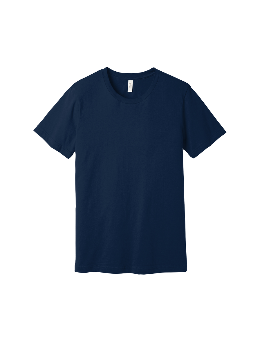 Navy signature tee, standard fit, front view