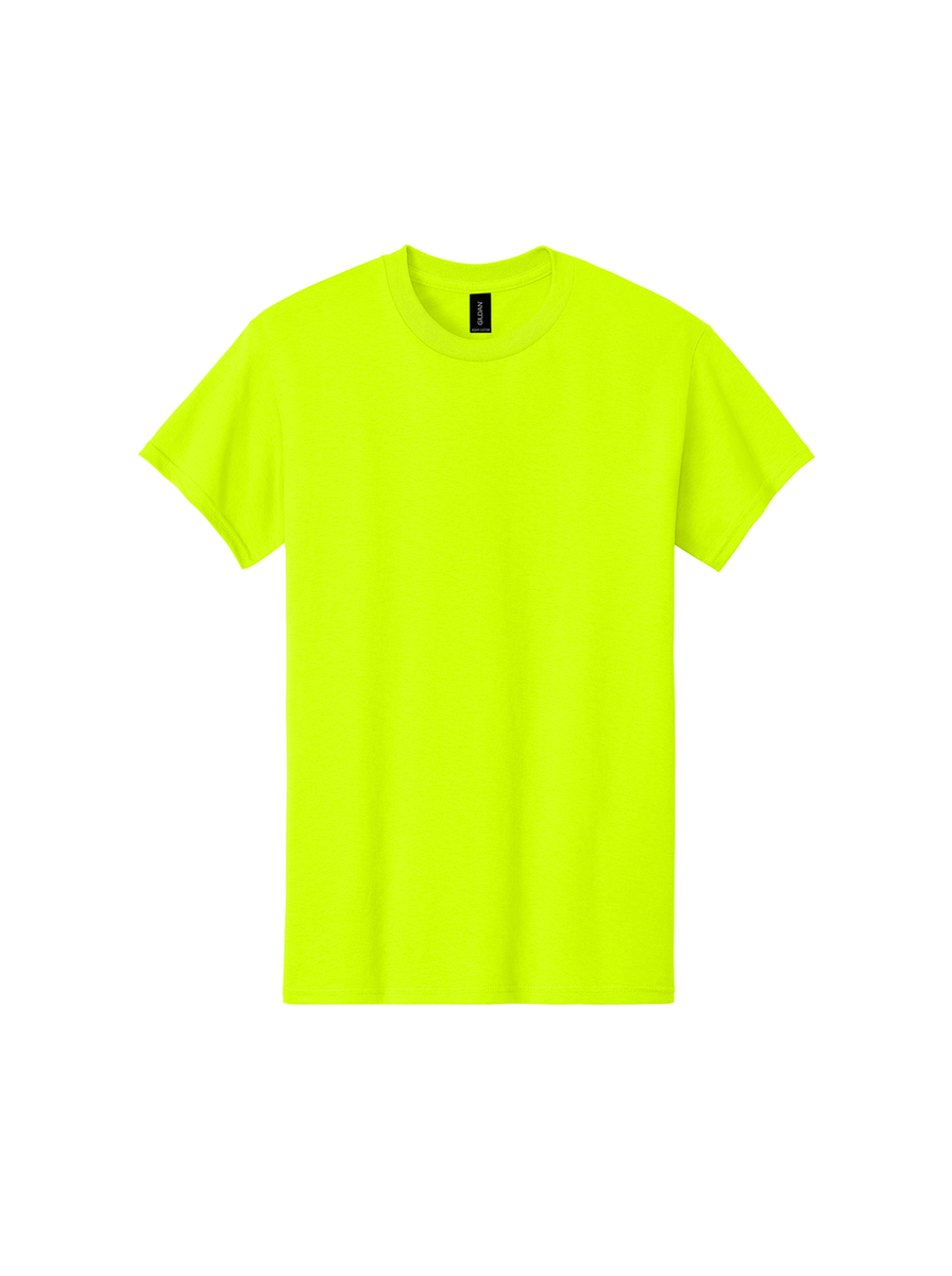 Safety Green core tee, front view