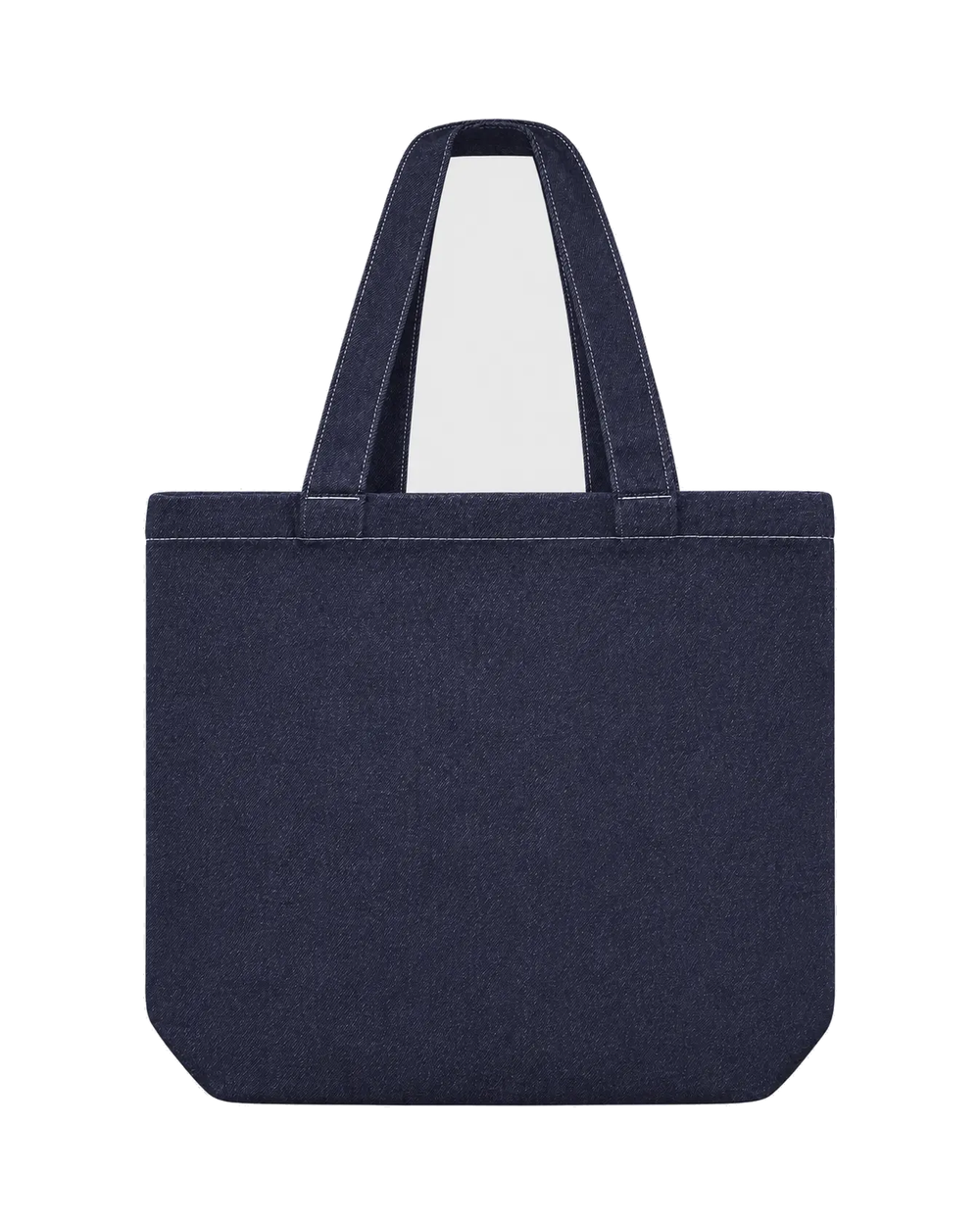 Dark Denim large canvas tote bag